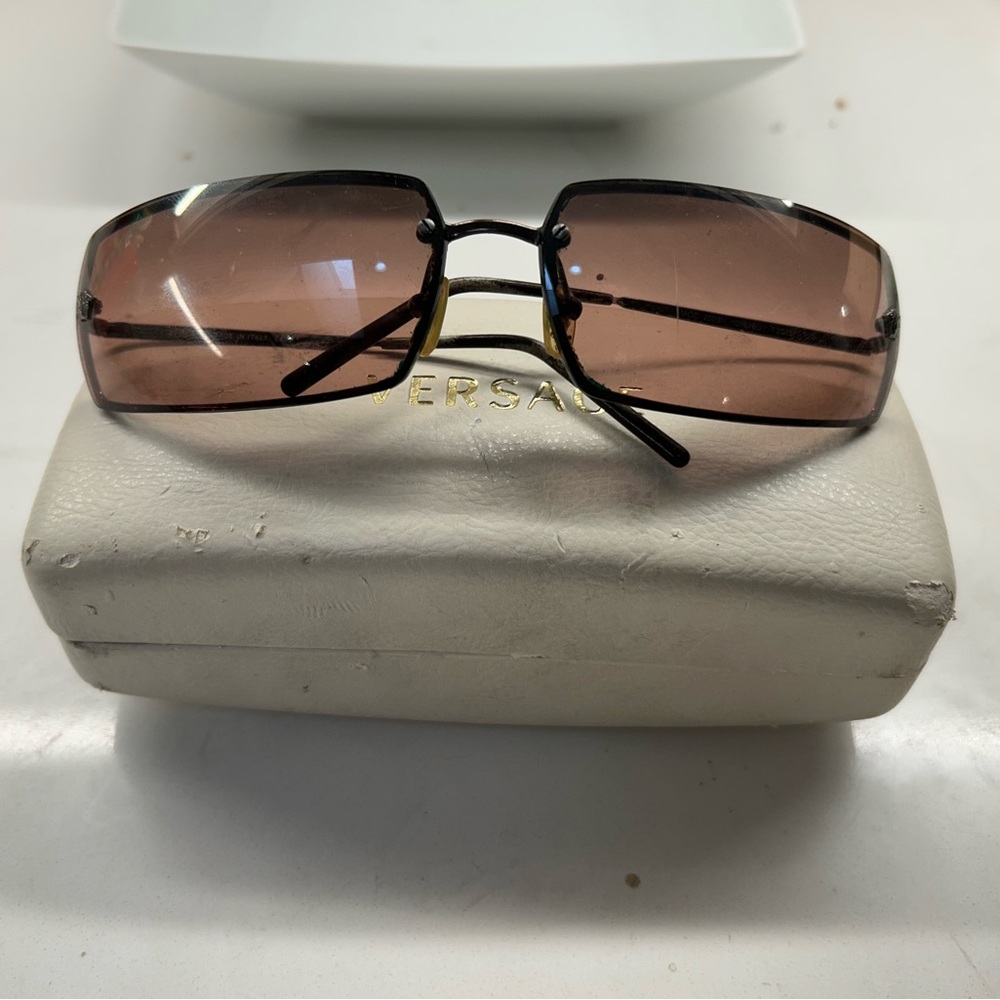Versace Men's Sunglasses with Brown Tint